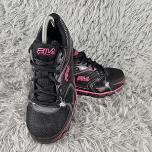 Fila 5SR21264-973 Cool Max Womens 11 Black/Pink Composite Toe Lace Up Work Shoes